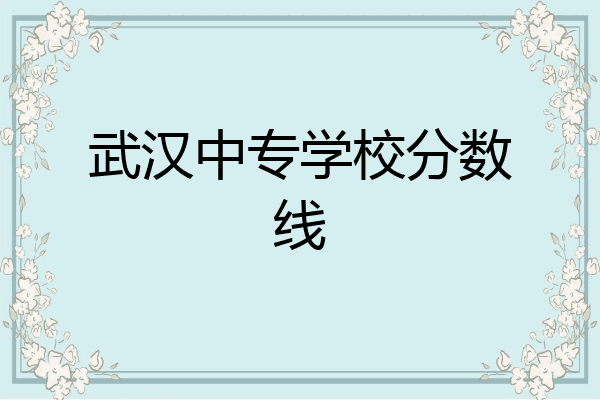 武汉中专学校分数线
