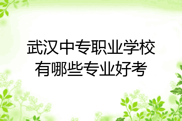 武汉中专职业学校有哪些专业好考
