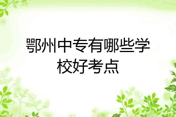 鄂州中专有哪些学校好考点