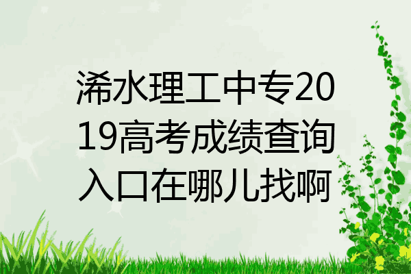 浠水理工中专2019高考成绩查询入口在哪儿找啊