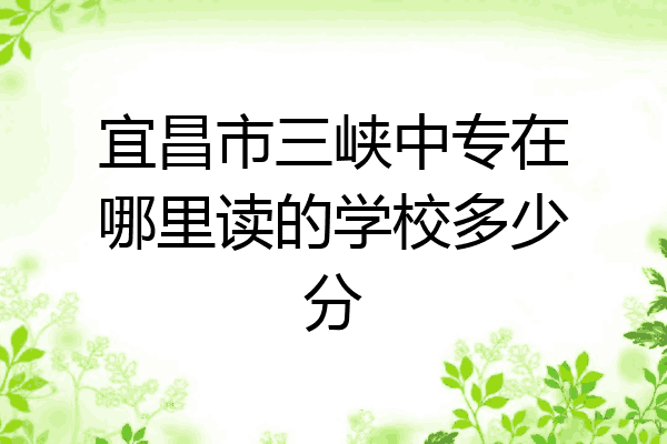宜昌市三峡中专在哪里读的学校多少分