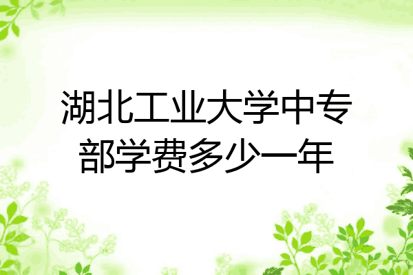 湖北工业大学中专部学费多少一年