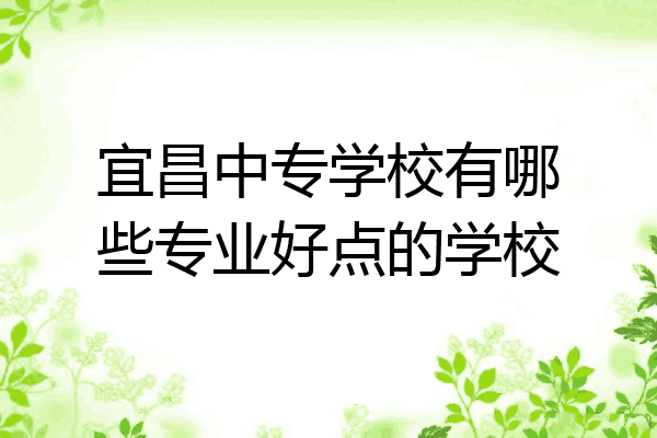 宜昌中专学校有哪些专业好点的学校