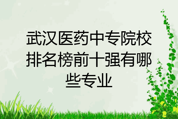 武汉医药中专院校排名榜前十强有哪些专业