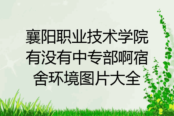 襄阳职业技术学院有没有中专部啊宿舍环境图片大全