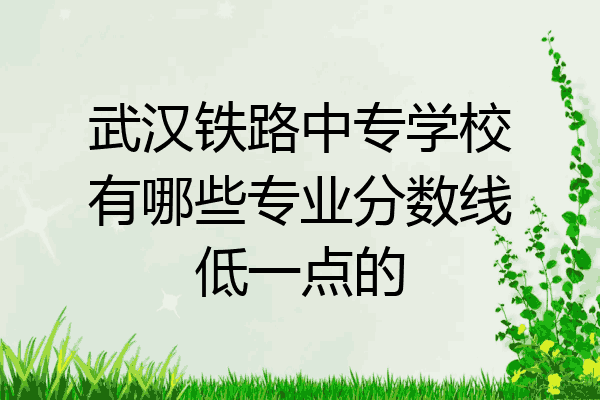 武汉铁路中专学校有哪些专业分数线低一点的