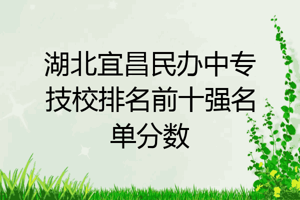 湖北宜昌民办中专技校排名前十强名单分数