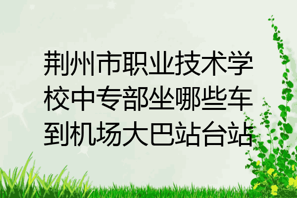 荆州市职业技术学校中专部坐哪些车到机场大巴站台站