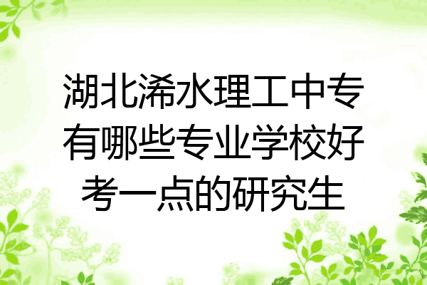 湖北浠水理工中专有哪些专业学校好考一点的研究生