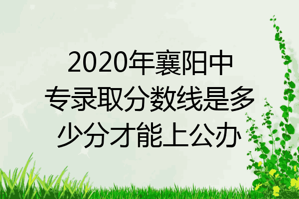 2020年襄阳中专录取分数线是多少分才能上公办