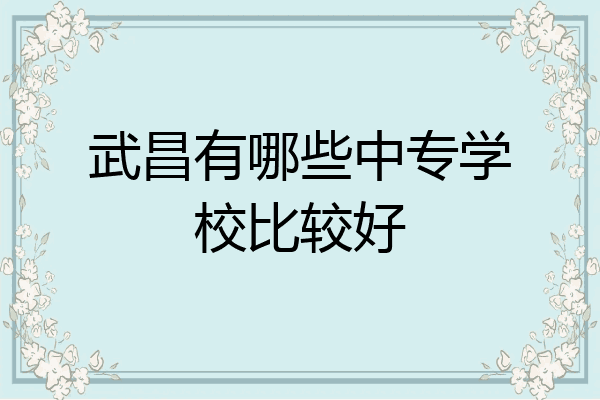 武昌有哪些中专学校比较好