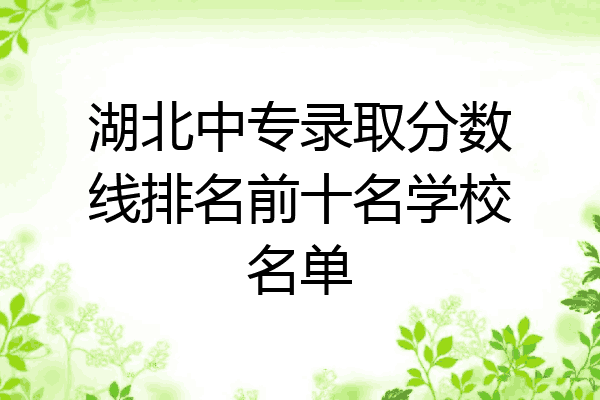 湖北中专录取分数线排名前十名学校名单
