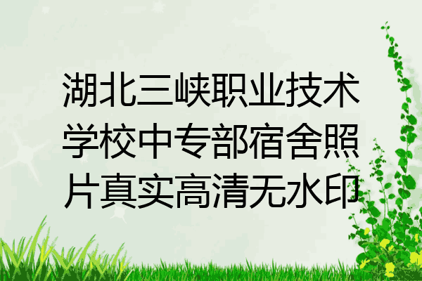 湖北三峡职业技术学校中专部宿舍照片真实高清无水印