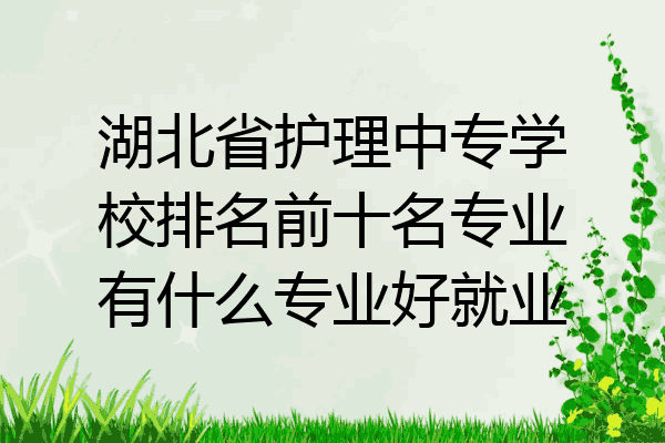 湖北省护理中专学校排名前十名专业有什么专业好就业