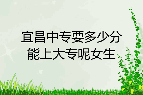 宜昌中专要多少分能上大专呢女生