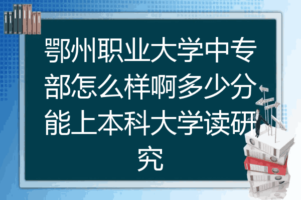 鄂州职业大学中专部怎么样啊多少分能上本科大学读研究