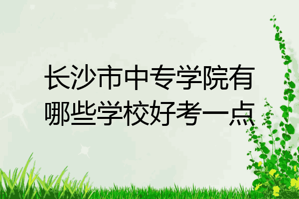 长沙市中专学院有哪些学校好考一点