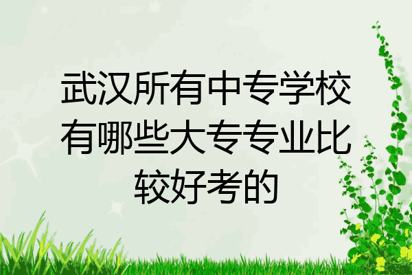 武汉所有中专学校有哪些大专专业比较好考的