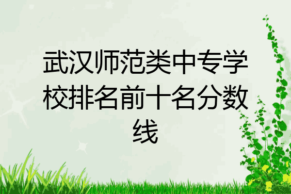 武汉师范类中专学校排名前十名分数线