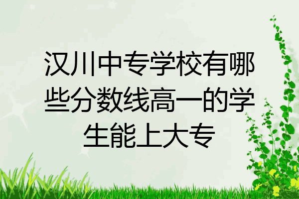 汉川中专学校有哪些分数线高一的学生能上大专