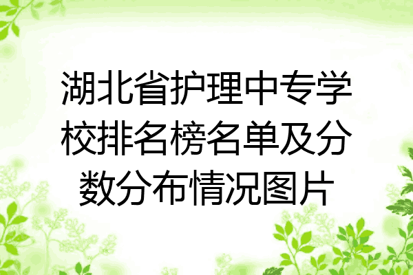湖北省护理中专学校排名榜名单及分数分布情况图片