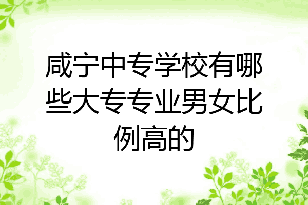 咸宁中专学校有哪些大专专业男女比例高的