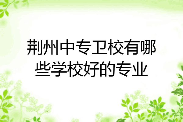 荆州中专卫校有哪些学校好的专业