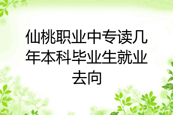 仙桃职业中专读几年本科毕业生就业去向