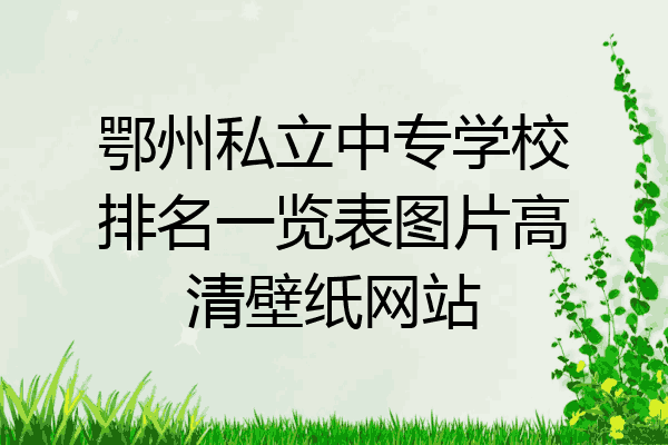 鄂州私立中专学校排名一览表图片高清壁纸网站