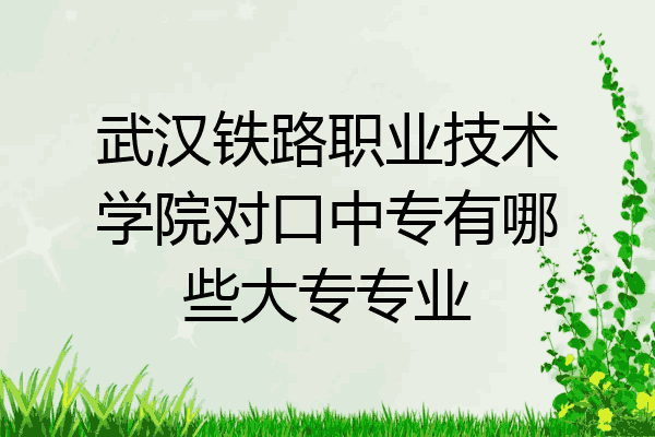 武汉铁路职业技术学院对口中专有哪些大专专业