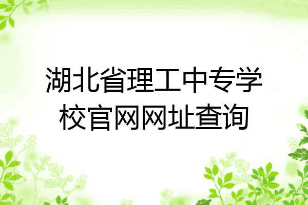 湖北省理工中专学校官网网址查询