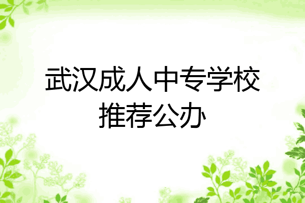 武汉成人中专学校推荐公办