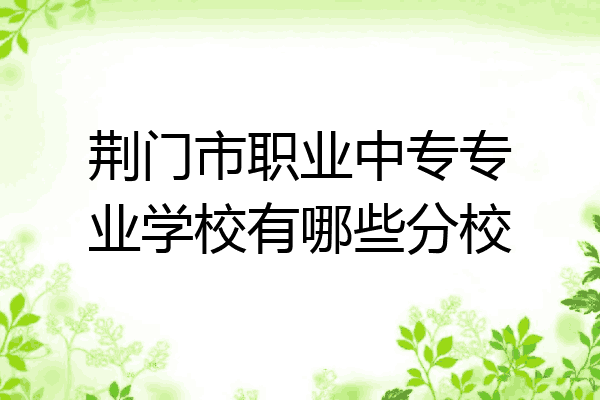 荆门市职业中专专业学校有哪些分校