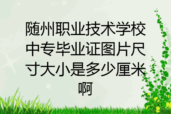 随州职业技术学校中专毕业证图片尺寸大小是多少厘米啊