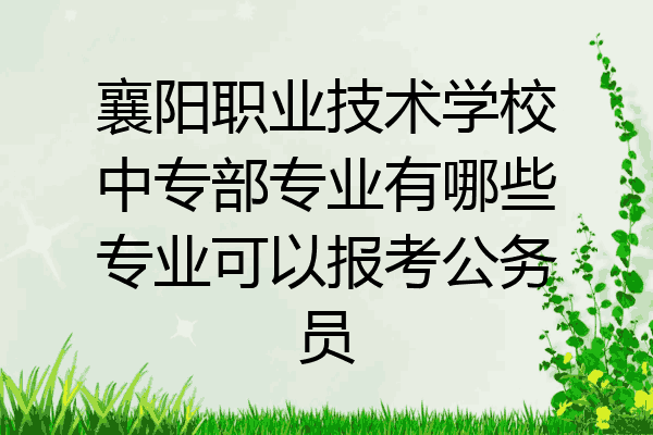 襄阳职业技术学校中专部专业有哪些专业可以报考公务员
