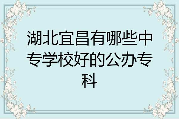 湖北宜昌有哪些中专学校好的公办专科