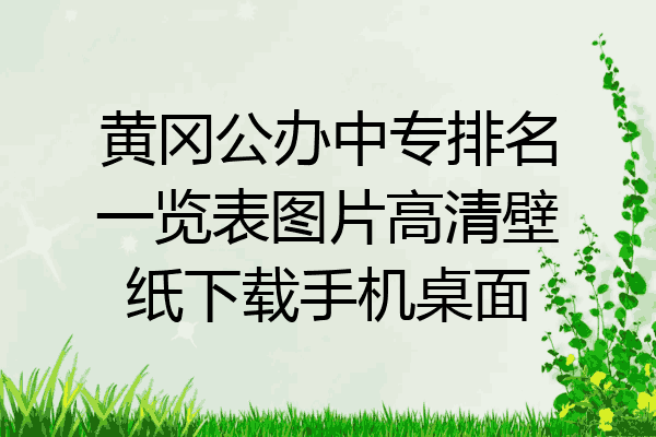 黄冈公办中专排名一览表图片高清壁纸下载手机桌面
