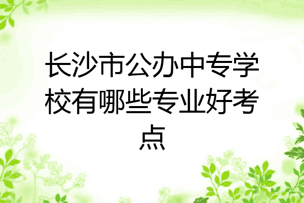 长沙市公办中专学校有哪些专业好考点