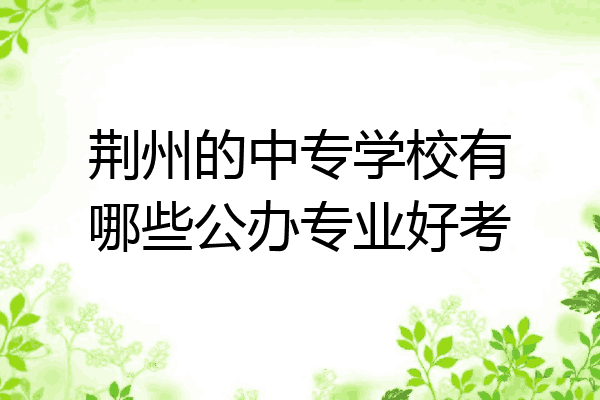 荆州的中专学校有哪些公办专业好考