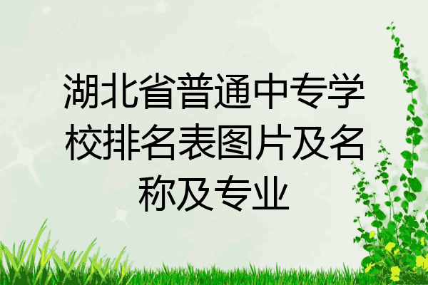 湖北省普通中专学校排名表图片及名称及专业