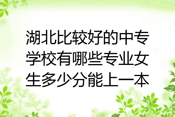 湖北比较好的中专学校有哪些专业女生多少分能上一本