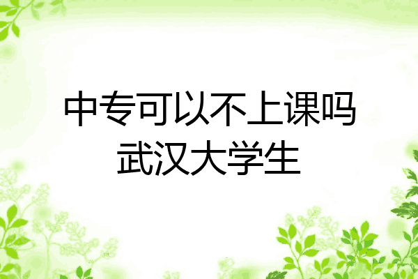 中专可以不上课吗武汉大学生