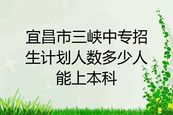 宜昌市三峡中专招生计划人数多少人能上本科