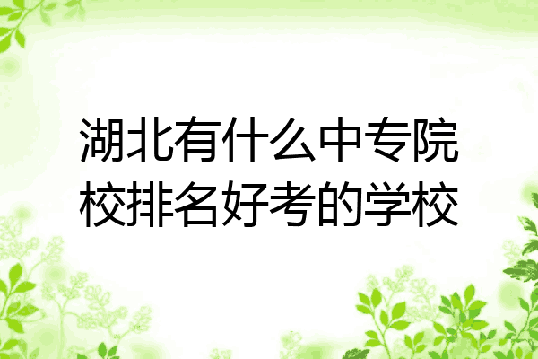 湖北有什么中专院校排名好考的学校