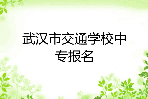 武汉市交通学校中专报名