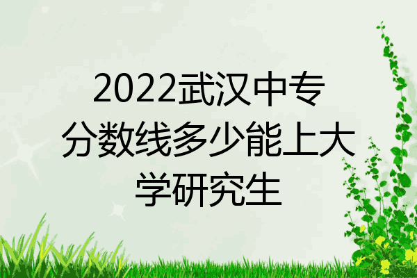 2022武汉中专分数线多少能上大学研究生