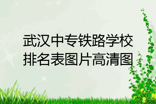 武汉中专铁路学校排名表图片高清图