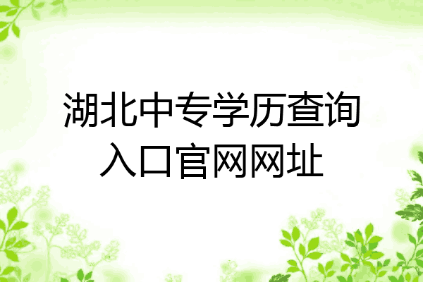 湖北中专学历查询入口官网网址
