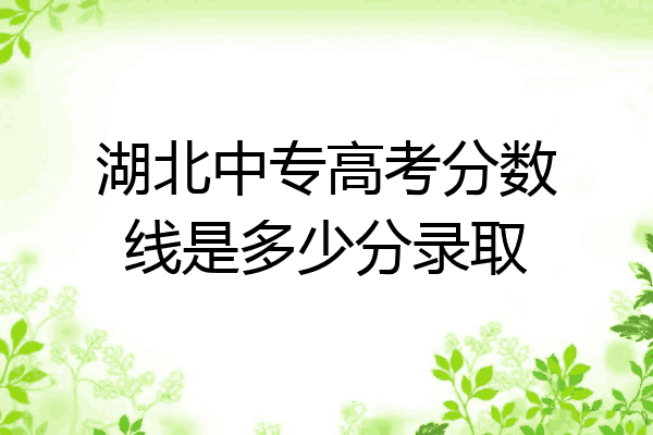湖北中专高考分数线是多少分录取