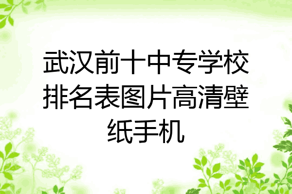 武汉前十中专学校排名表图片高清壁纸手机